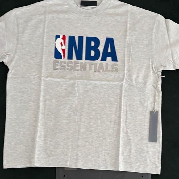 NBA Essentials Light Gray Tee with Blue Logo - Picture 3 of 4